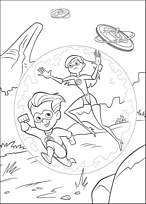 coloriage les enfants indestructibles se sauvent